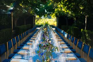 elegant table setting outdoors