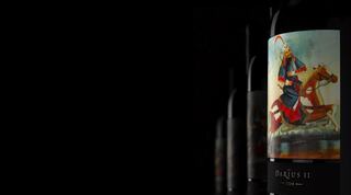 Bottles with Label of Man on Horseback