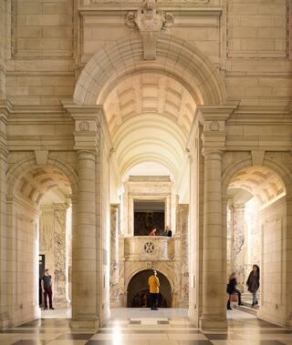 grand entrance of the victoria and albert museum in london